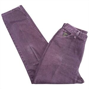 Vintage 90s Wrangler High Rise Purple Mom Jeans USA 29x29 Tapered Cotton